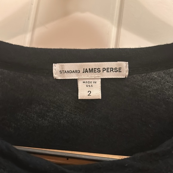 James Perse standard size 2/M black long sleeved shirt - Picture 3 of 6